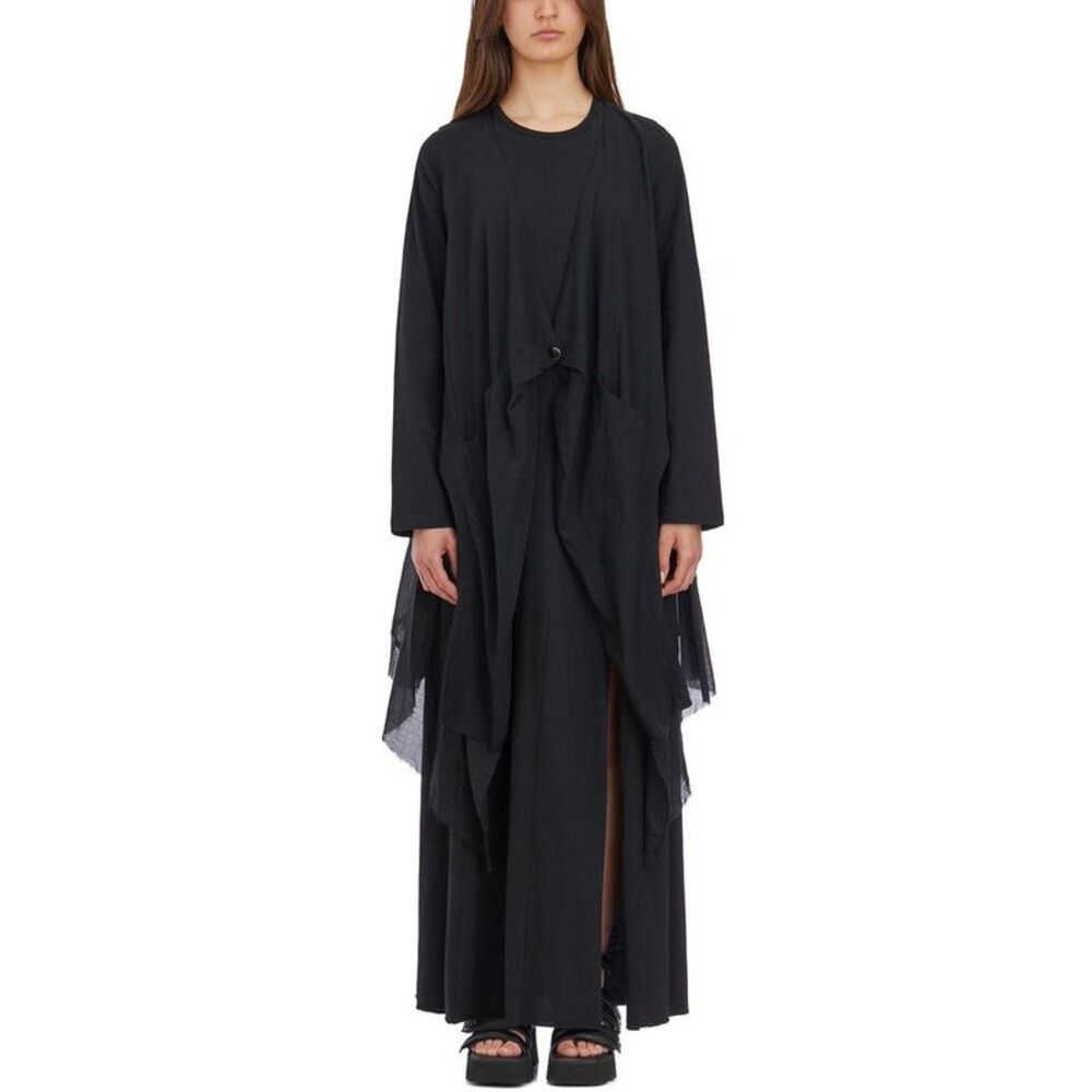 STUDIO B3 Women's Deconstructed Asymmetrical Long Jacket Women BLACK Coats &